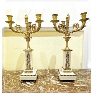 Empire Candelabra Circa 1800 H. 43 Cm, D. 23 Cm  
