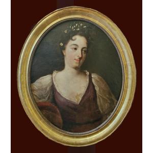 Bon Boullogne 1649 - 1717  Portrait d'une dame  Expertise - Expertise François Marandet Londres