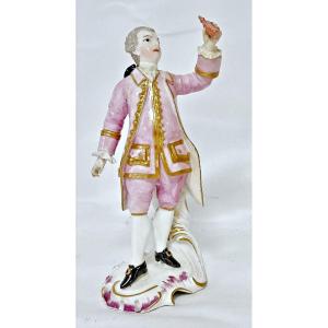 Horseman With A Small Bottle, Frankenthal Model By Johann Friedrich Lück, Ca. 1760