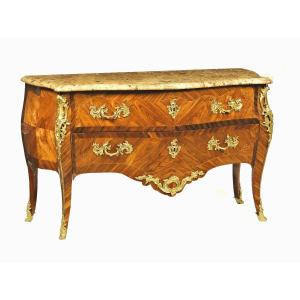 Louis XV Chest Of Drawers, Circa 1760, Stamped “j C…” (jacques-charles-denis Chartier) And “jme”
