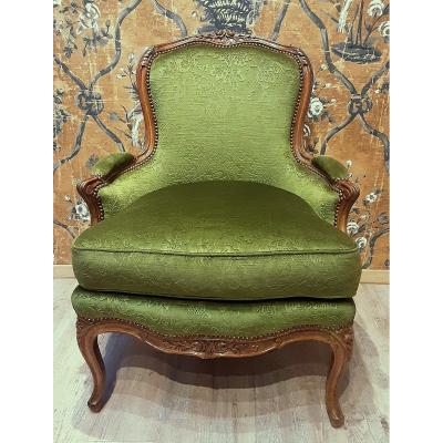 Elegant Bergere I Louis XV Circa 1760 Stamped L.mayeux - Louis Francois Mayeux