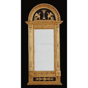 Miroir Suède Empire Vers 1800  127 X 59 Cm 