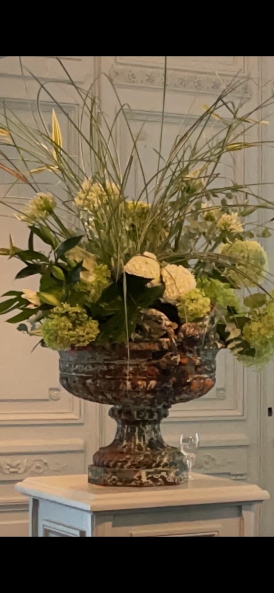 Rare pair de grands vases en fonte très belle patine-photo-3