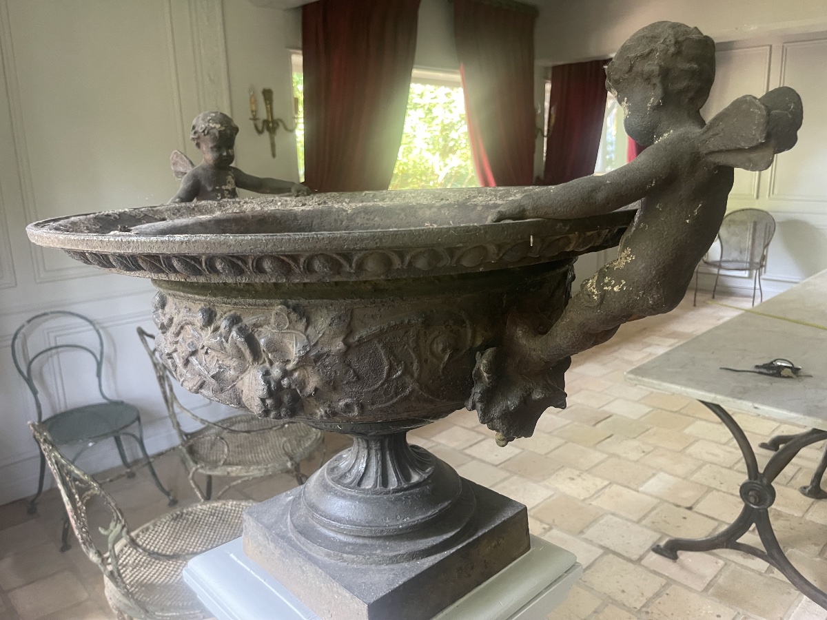 Rare modèle de vase fonte -photo-3
