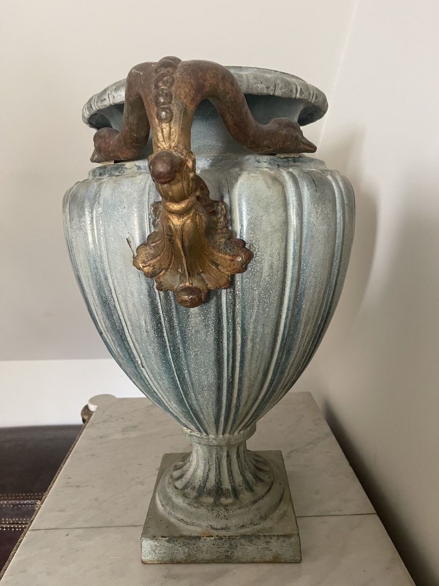Vase fonte émaillée 