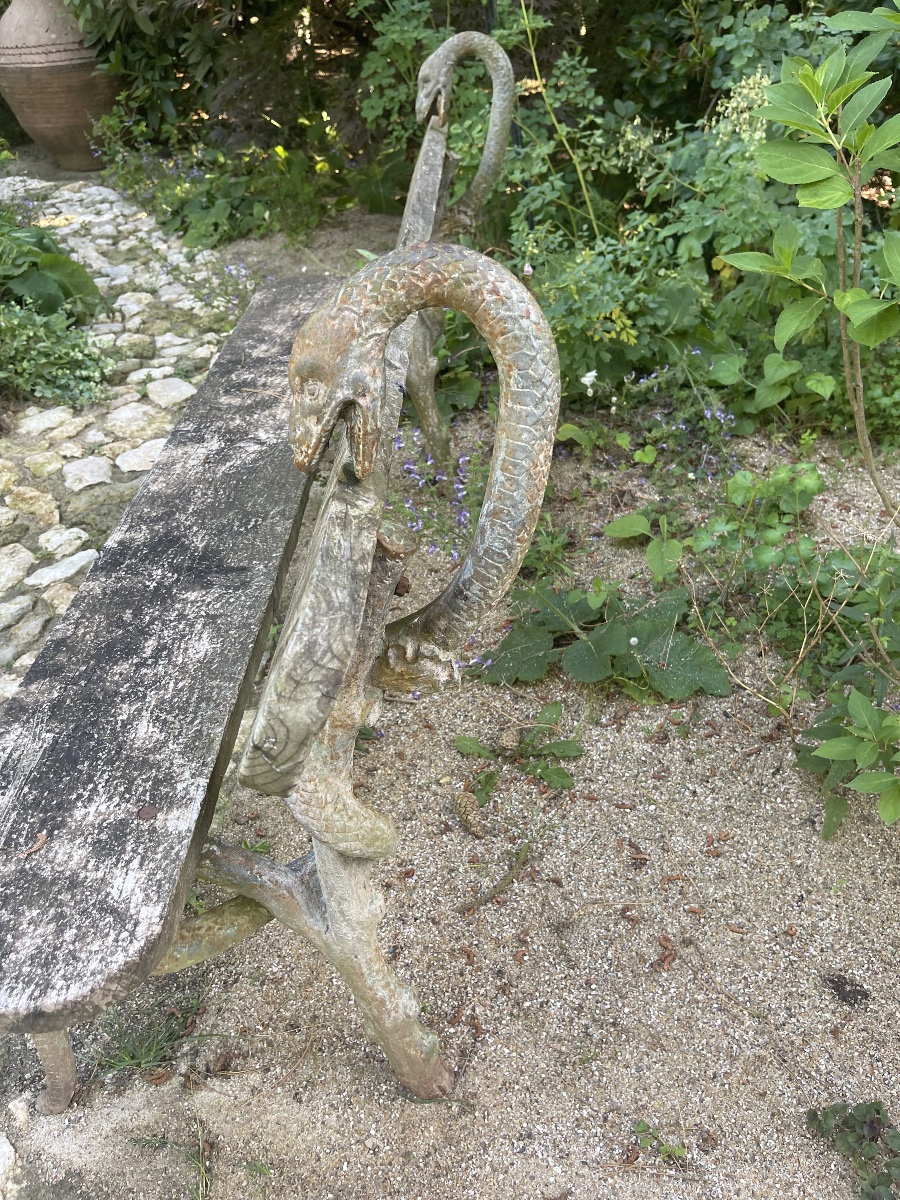 Cast Iron Snake Bench -photo-4
