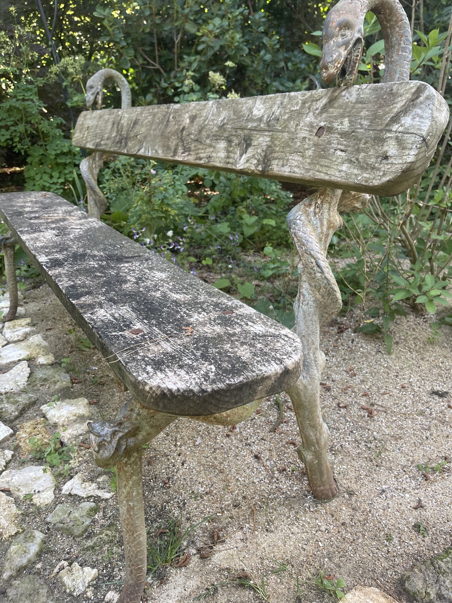Cast Iron Snake Bench 