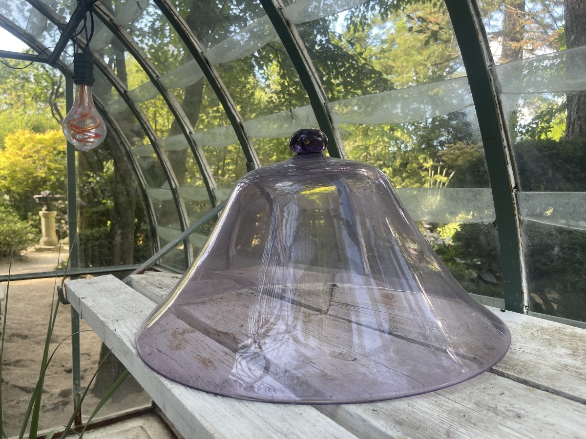Rare Purple Glass Bell -photo-2