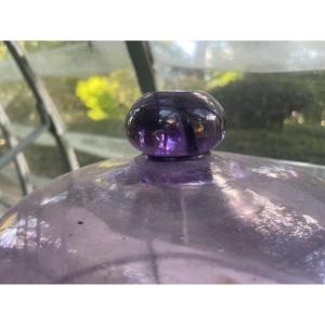 Rare cloche de verre violine 