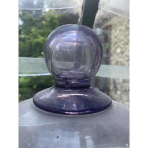 Rarissime cloche de verre violine 