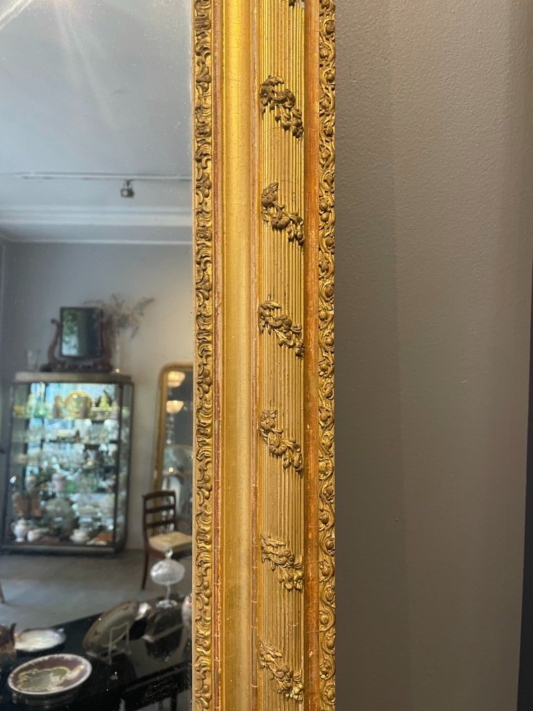 Napoleon III Gilded  Mirror 165 X 93 Cm-photo-1