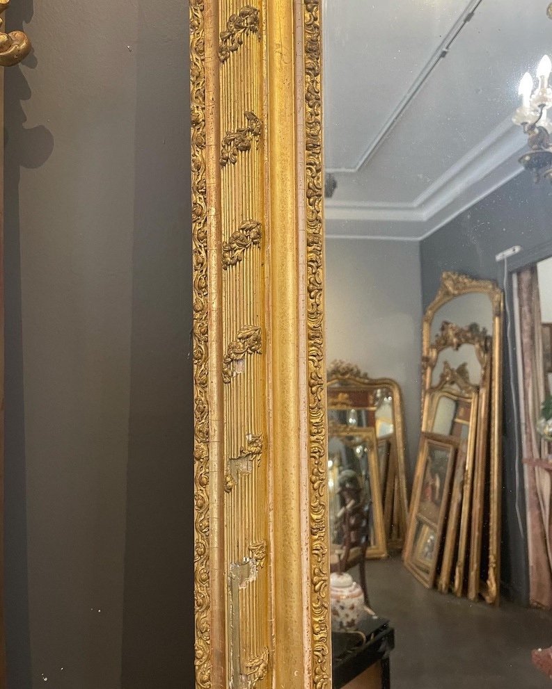 Miroir Napoléon III Doré 165 X 93 Cm-photo-6