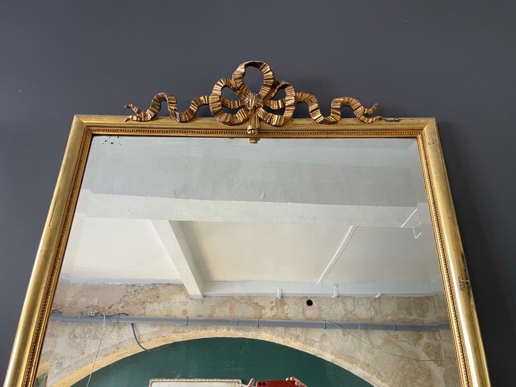 1900 Mirror With Tied Ribbon 153 X 90 Cm-photo-3