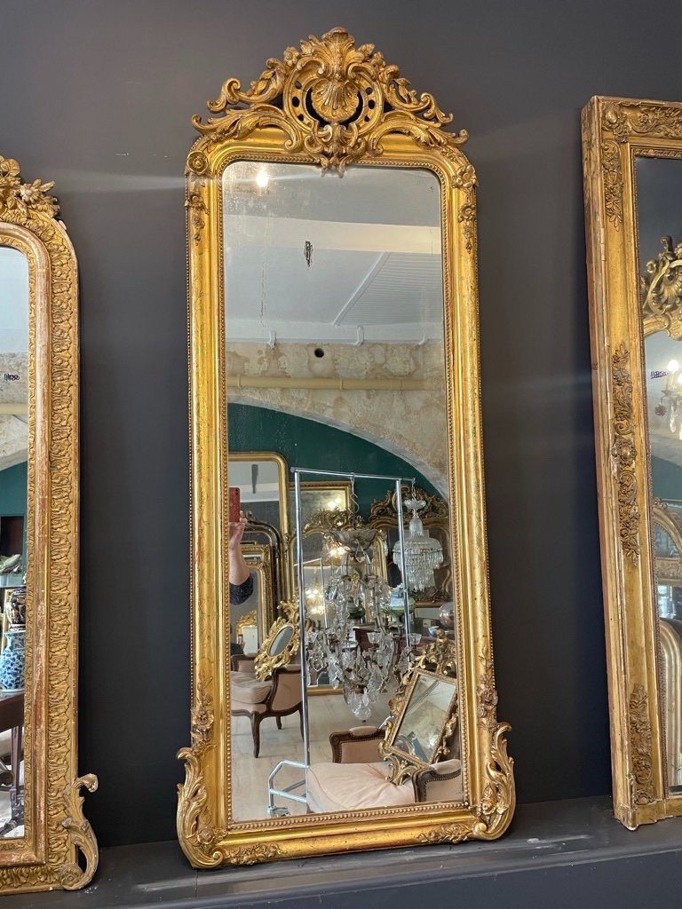 Miroir d'Entre Deux XIXème 173 X 71 CM-photo-2
