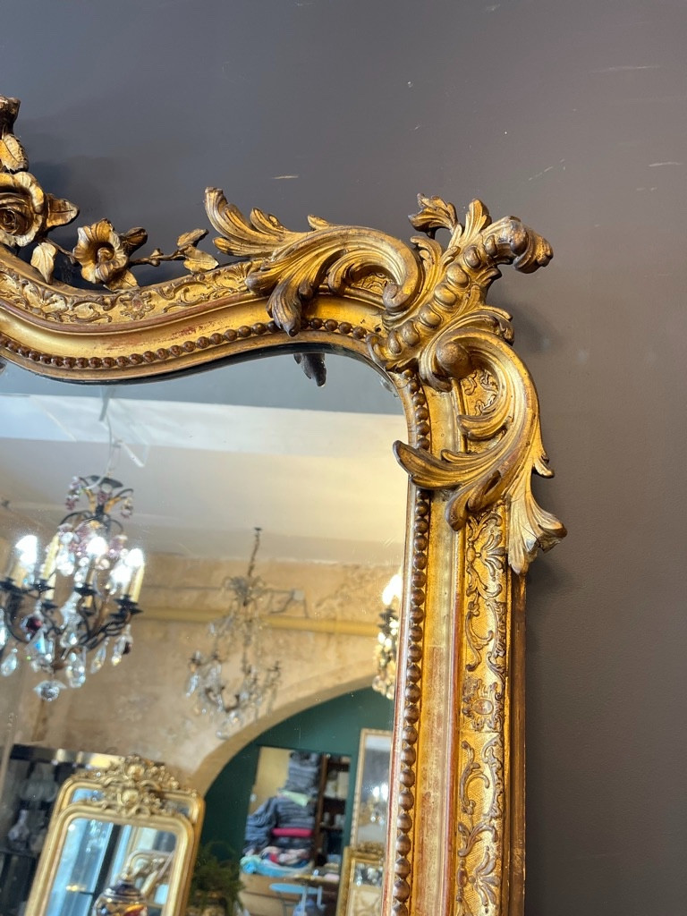 Napoleon III Rococo Style Fireplace Mirror 160 X 122 Cm-photo-7