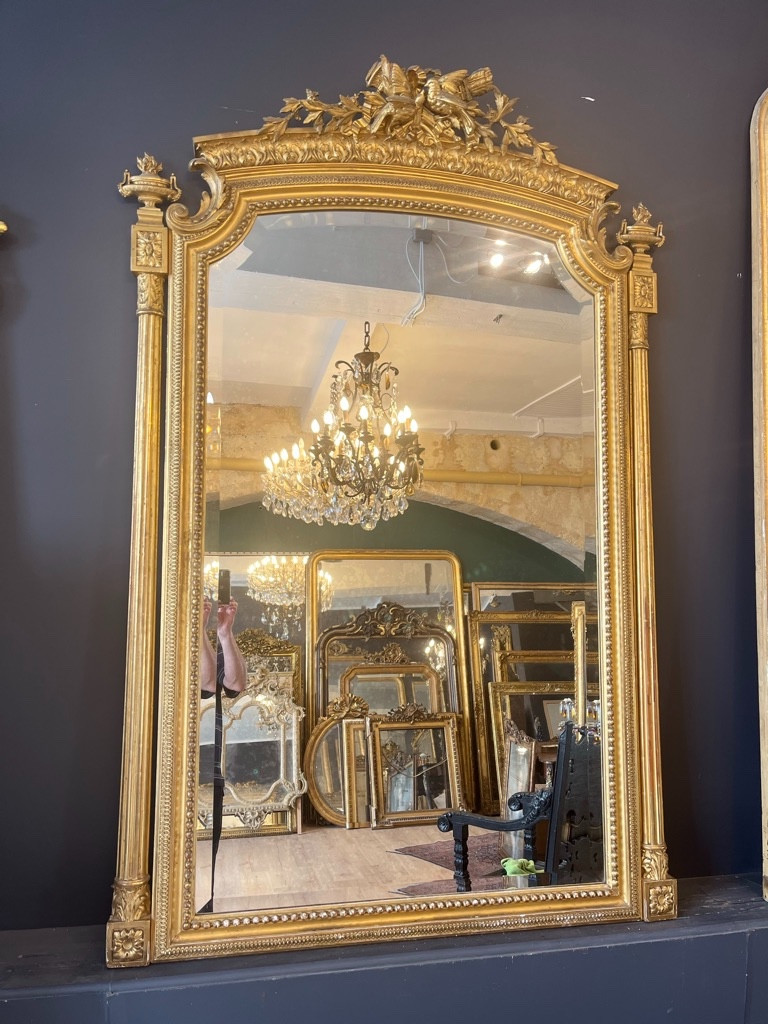Important Napoleon III Mirror Louis XVI Style