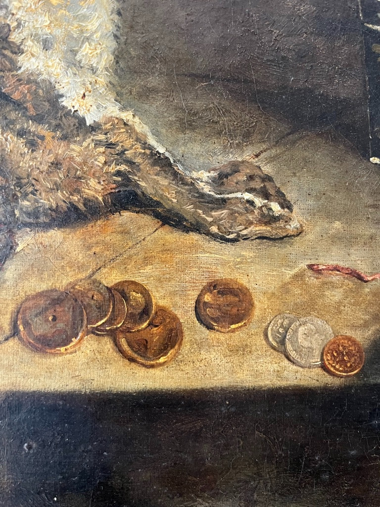 Jules De La Rochenoire (1825_1899): Still Life With Game Hst -photo-1