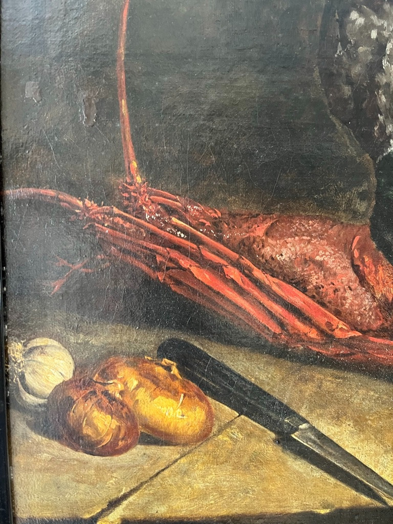 Jules De La Rochenoire (1825_1899): Still Life With Game Hst -photo-6