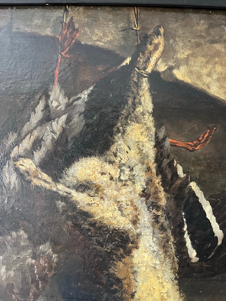 Jules De La Rochenoire (1825_1899): Still Life With Game Hst -photo-7