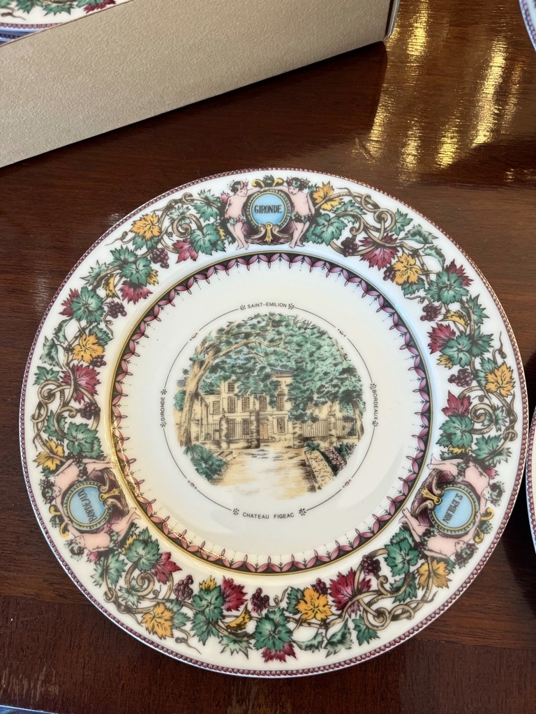 philippe Deshoulières Limoges 12 Assiettes à dessert :les châteaux Bordelais -photo-5