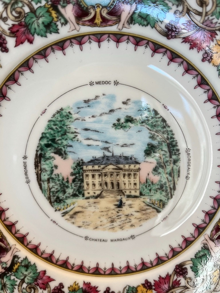 philippe Deshoulières Limoges 12 Assiettes à dessert :les châteaux Bordelais -photo-7