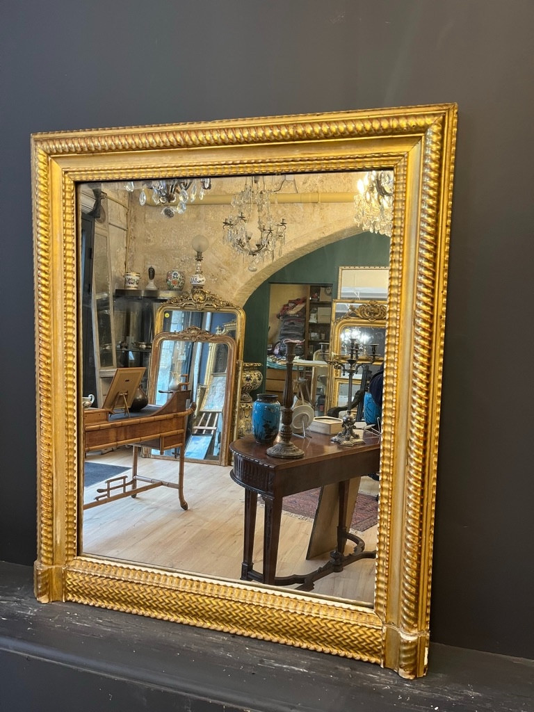 Napoleon III Fireplace Mirror 94 X 79 Cm-photo-2