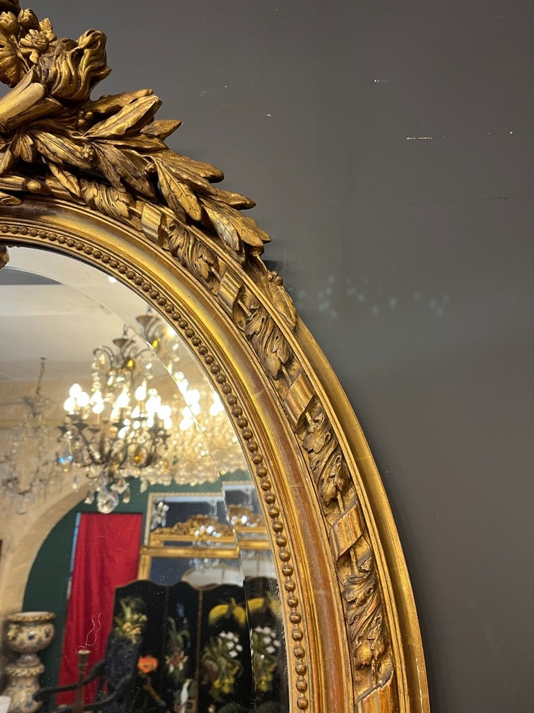 Napoleon III Oval Mirror 114 X 82 Cm-photo-1