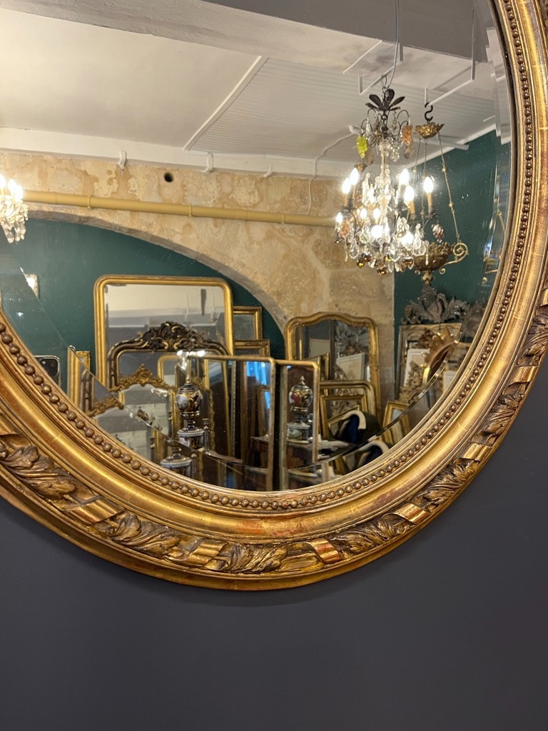 Napoleon III Oval Mirror 114 X 82 Cm-photo-6