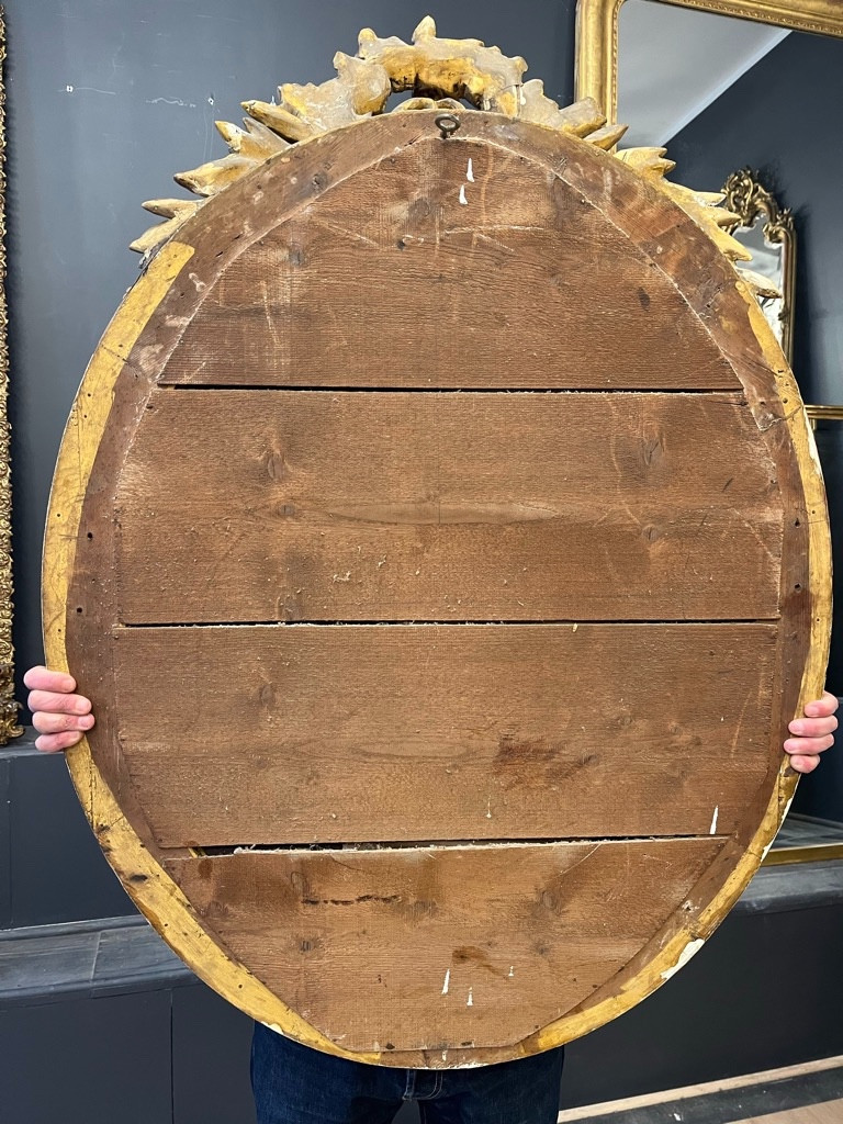 Napoleon III Oval Mirror 114 X 82 Cm-photo-8