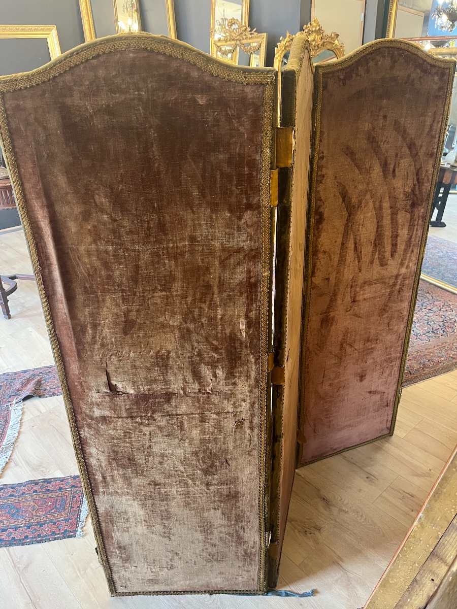 1900 Silk Screen Painted With Exotic Birds-photo-3