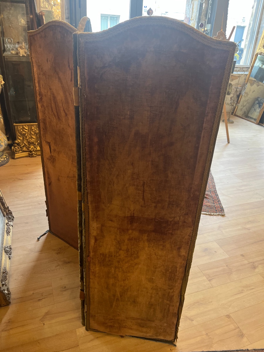 1900 Silk Screen Painted With Exotic Birds-photo-2