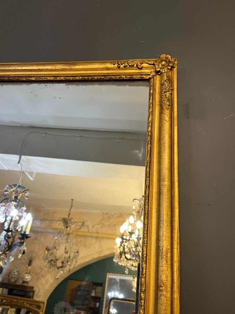 Miroir rectangulaire vers 1830 164 X 81 CM-photo-3