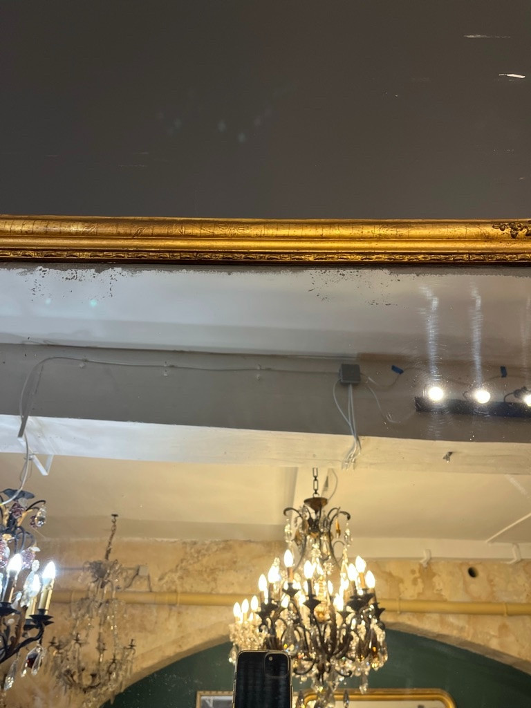 Miroir rectangulaire vers 1830 164 X 81 CM-photo-3