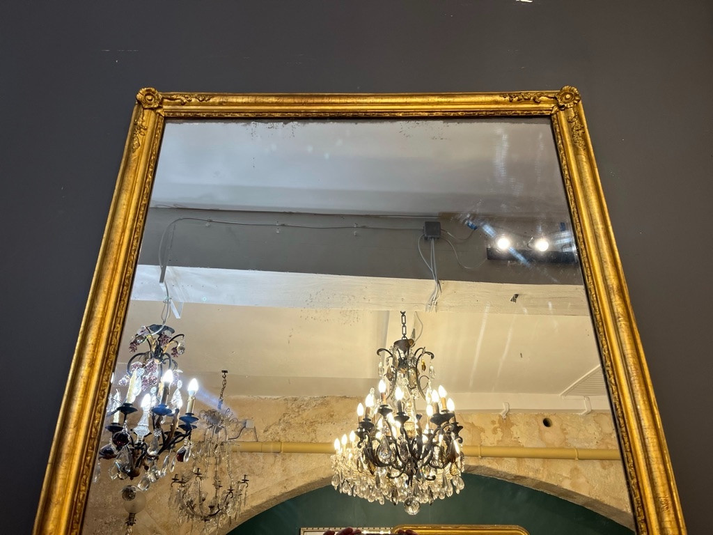 Miroir rectangulaire vers 1830 164 X 81 CM-photo-5