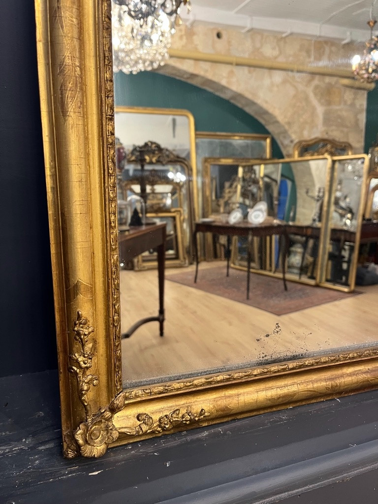 Miroir rectangulaire vers 1830 164 X 81 CM-photo-6