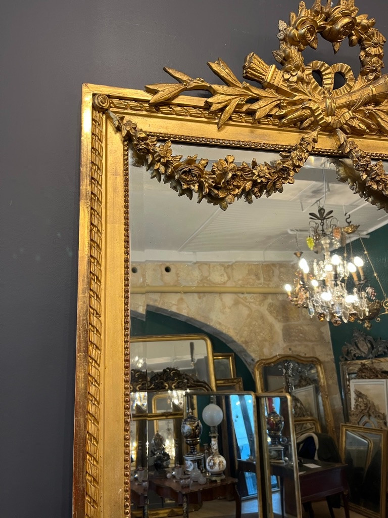 Mirror Circa 1900, Louis XVI Style, 144 X 85 Cm-photo-2