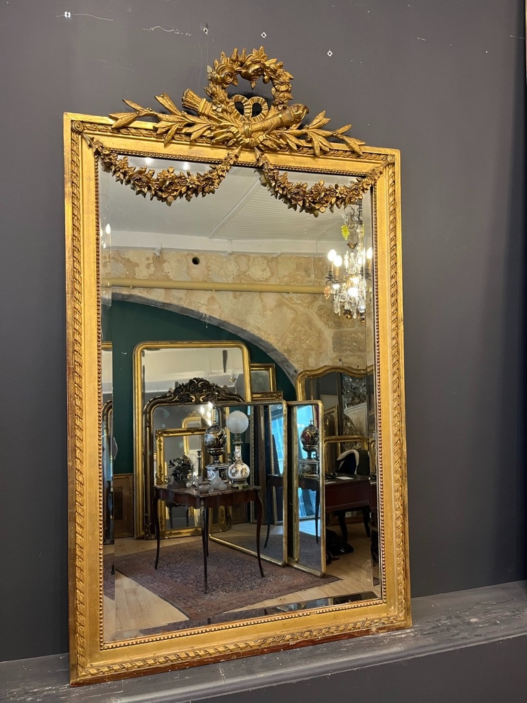 Mirror Circa 1900, Louis XVI Style, 144 X 85 Cm-photo-1