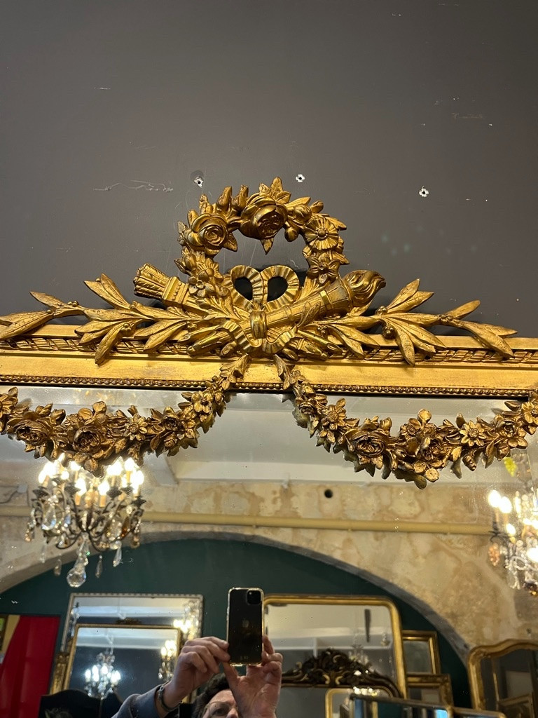 Mirror Circa 1900, Louis XVI Style, 144 X 85 Cm-photo-7