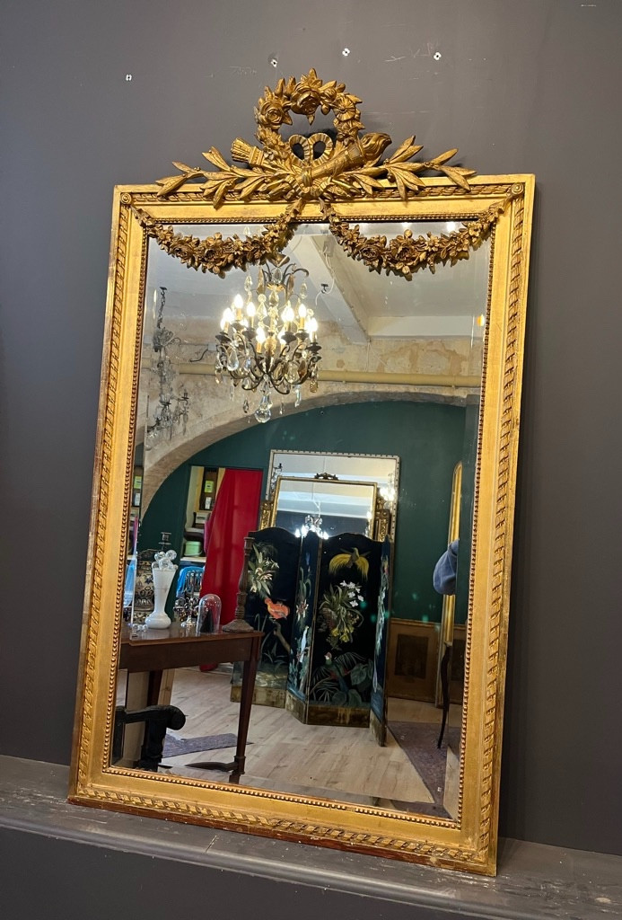 Mirror Circa 1900, Louis XVI Style, 144 X 85 Cm
