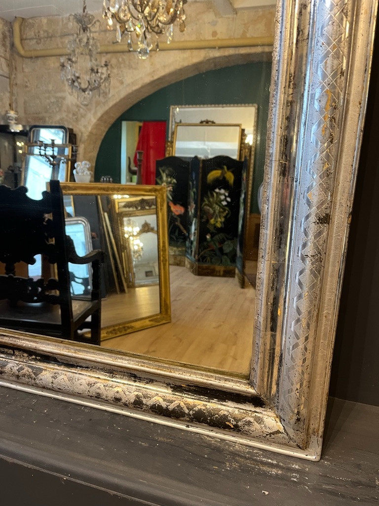 Louis Philippe Silver Mirror 126 X 80 Cm-photo-3