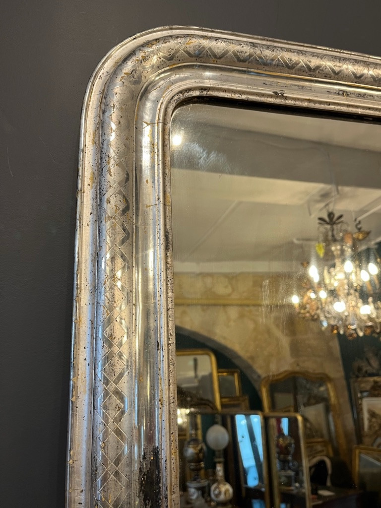 Louis Philippe Silver Mirror 126 X 80 Cm-photo-1