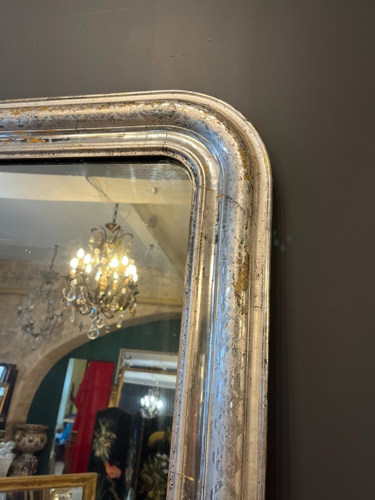 Louis Philippe Silver Mirror 126 X 80 Cm-photo-5