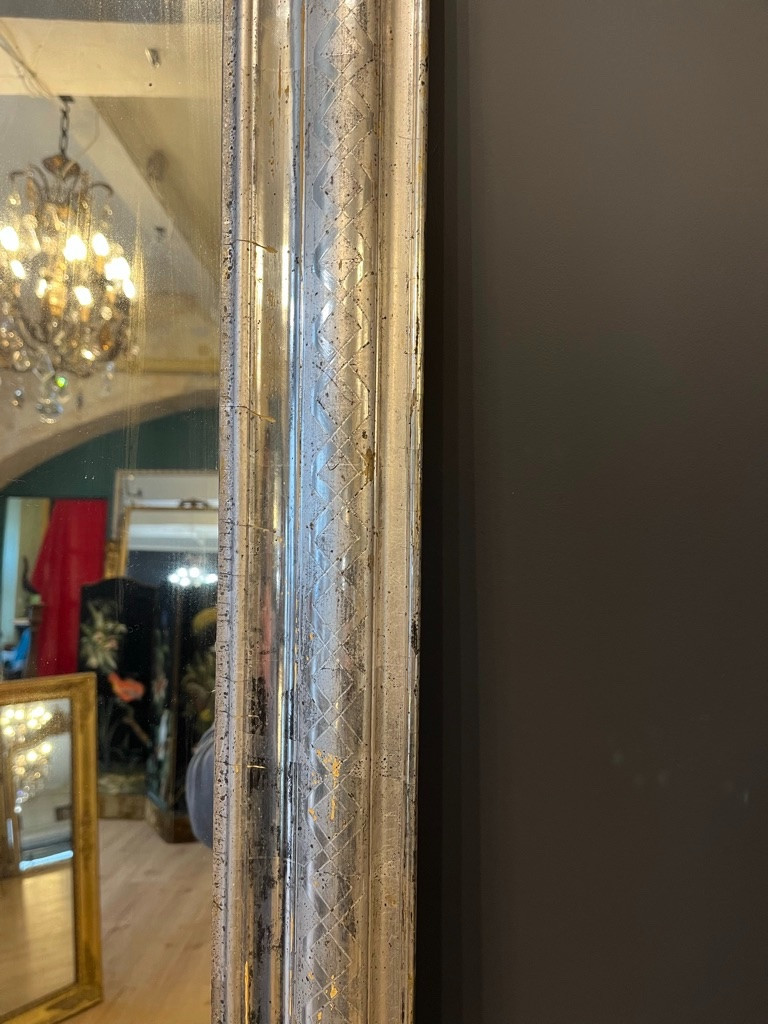Louis Philippe Silver Mirror 126 X 80 Cm-photo-6