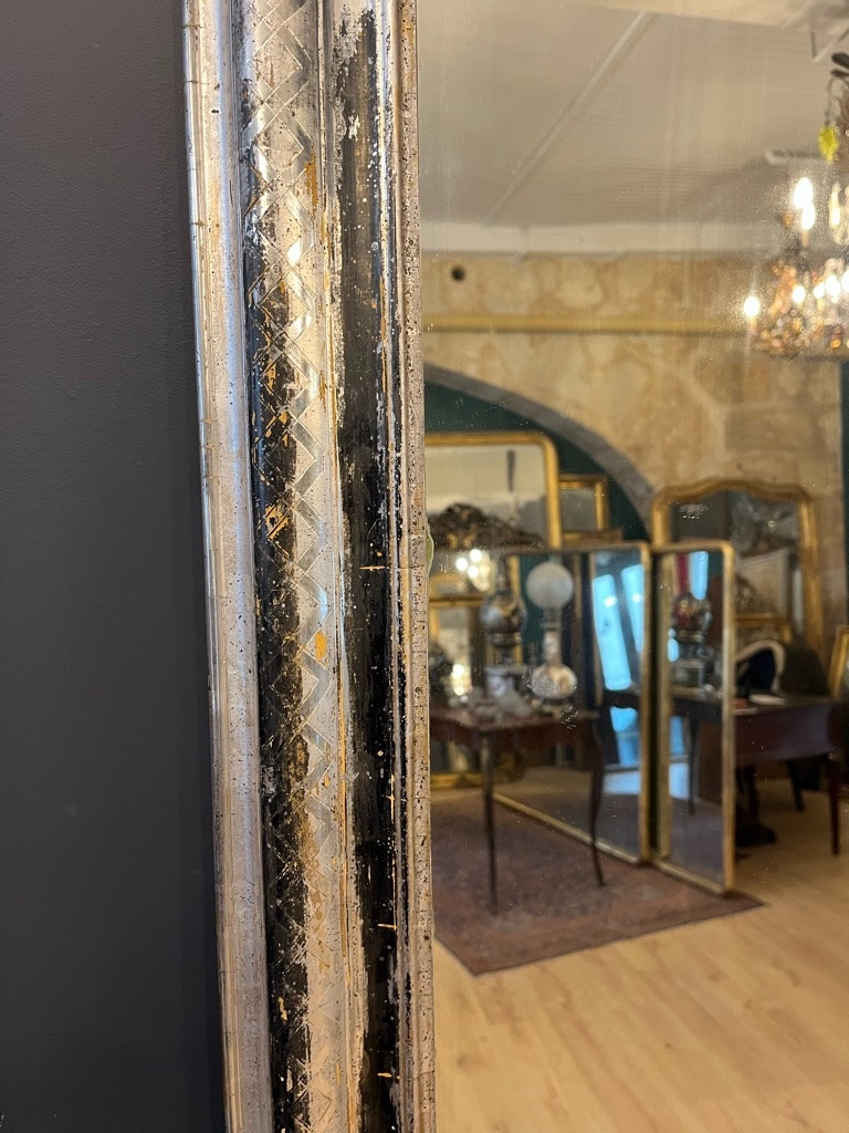 Louis Philippe Silver Mirror 126 X 80 Cm-photo-7