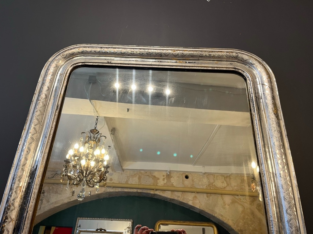Louis Philippe Silver Mirror 126 X 80 Cm-photo-8