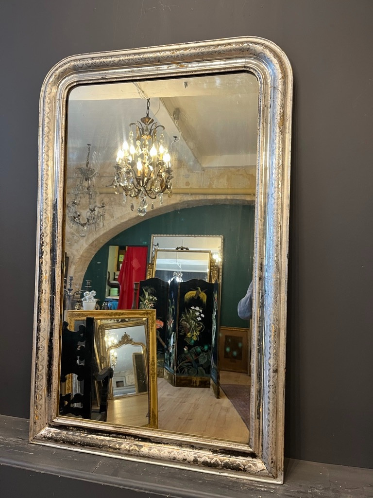 Louis Philippe Silver Mirror 126 X 80 Cm