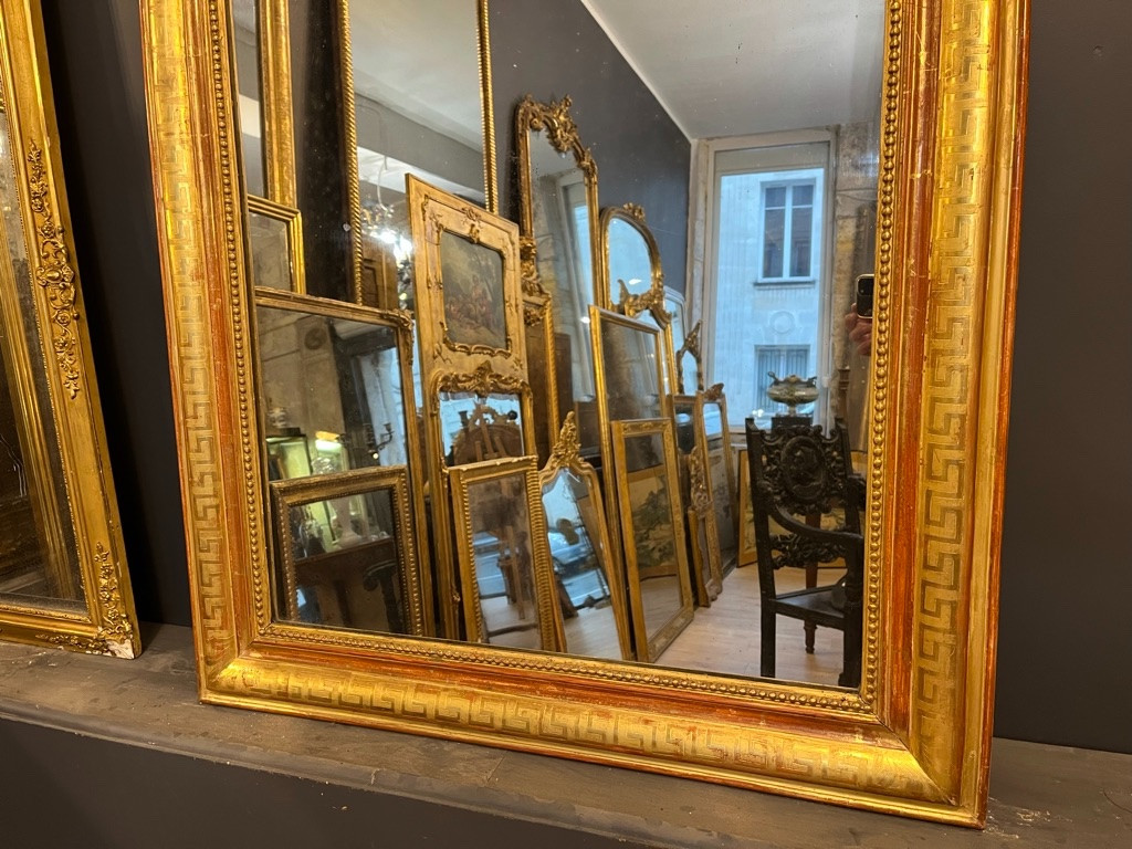 Louis Philippe Mirror With Greek Key Frieze, 118 X 87 Cm-photo-3