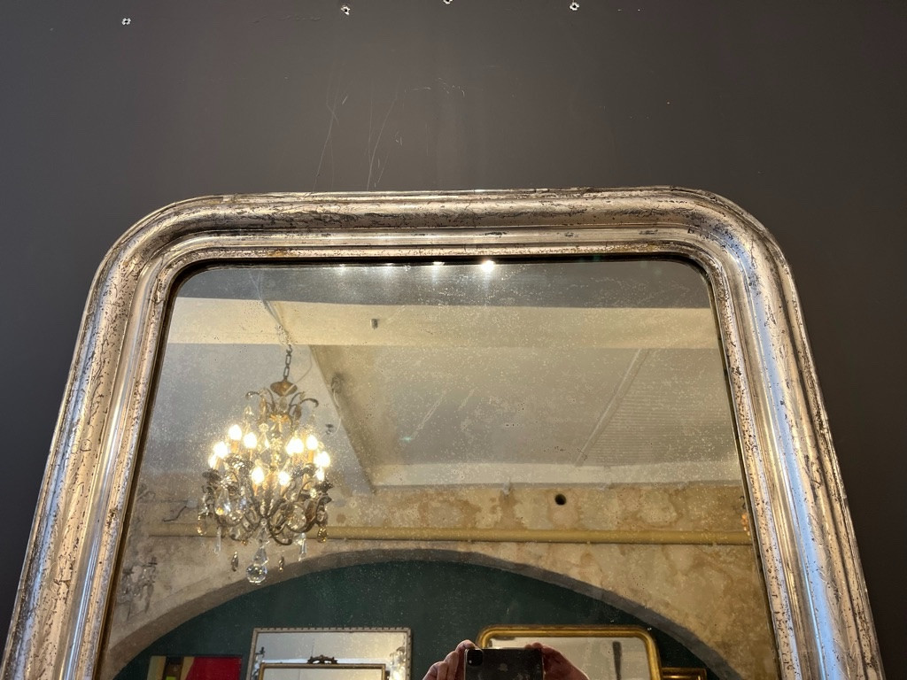Louis Philippe Silver Mirror 121 X 84 Cm-photo-2