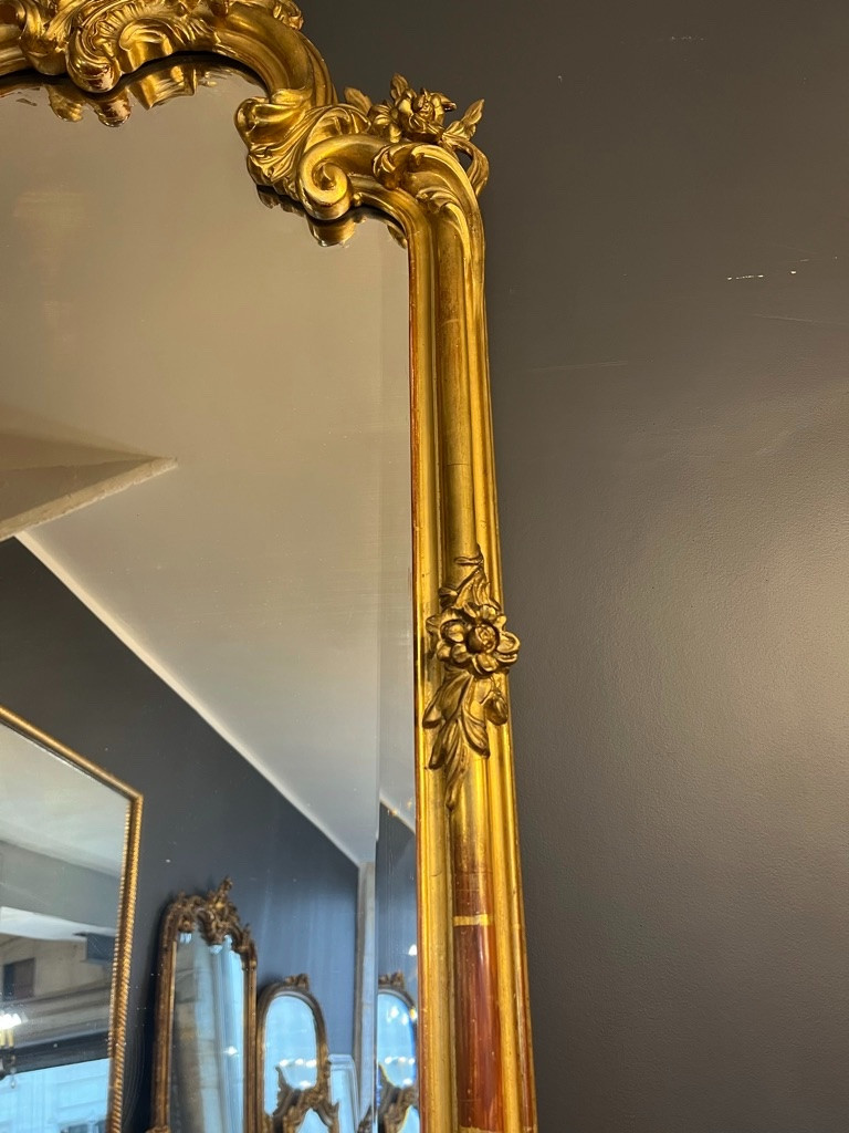 Grand miroir d'entre-deux 1900 214 X 61 CM-photo-4