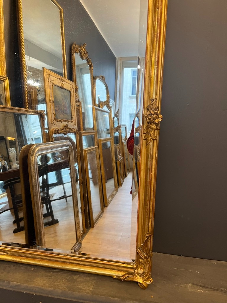 Grand miroir d'entre-deux 1900 214 X 61 CM-photo-7
